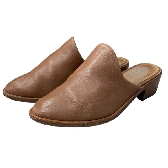 Soludos Venetian Mule Shoes Camel Brown Leather Size 6 Slip On - Picture 4 of 11